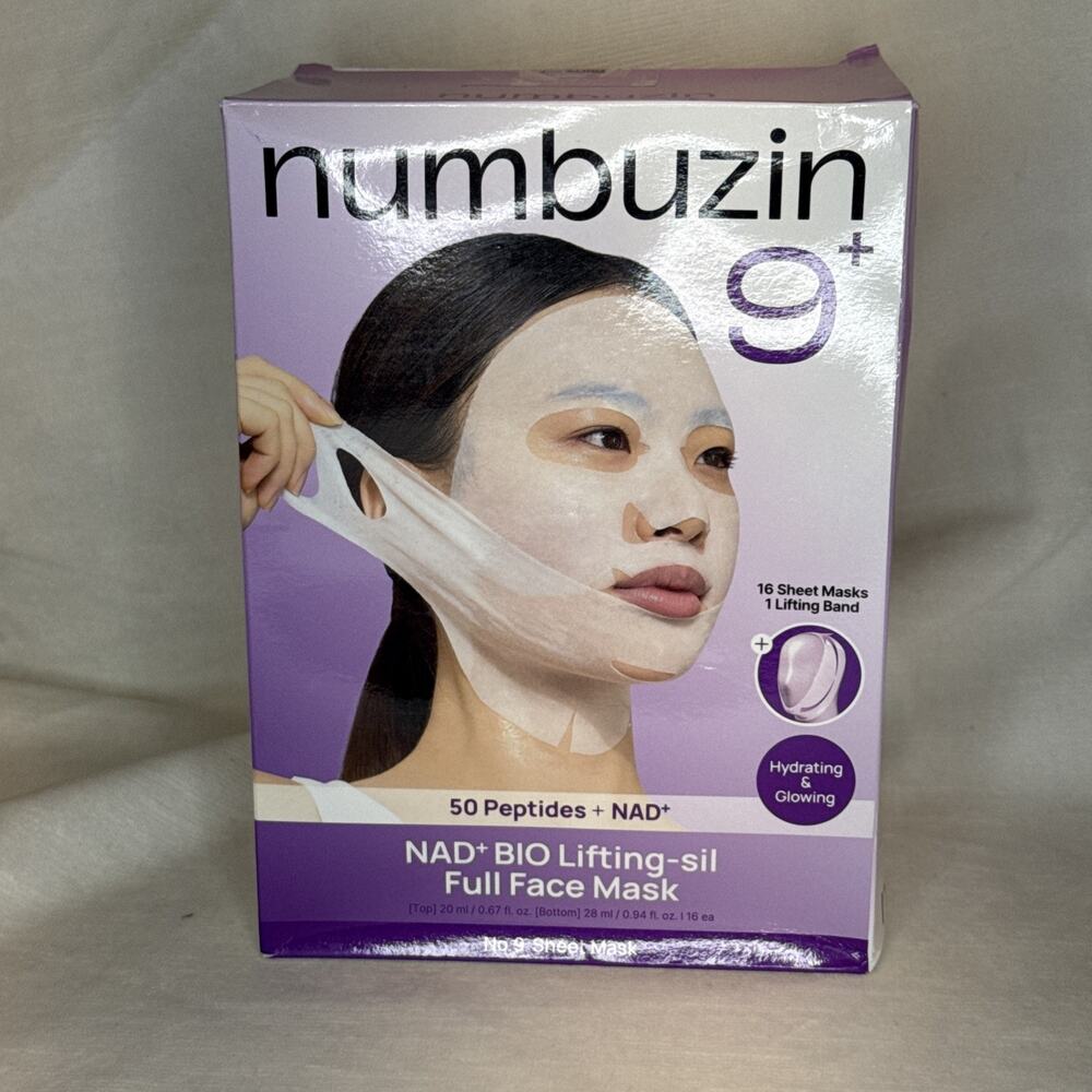 Numbuzin No.9 NAD+ Bio Lifting Sheet Mask, 16 Count